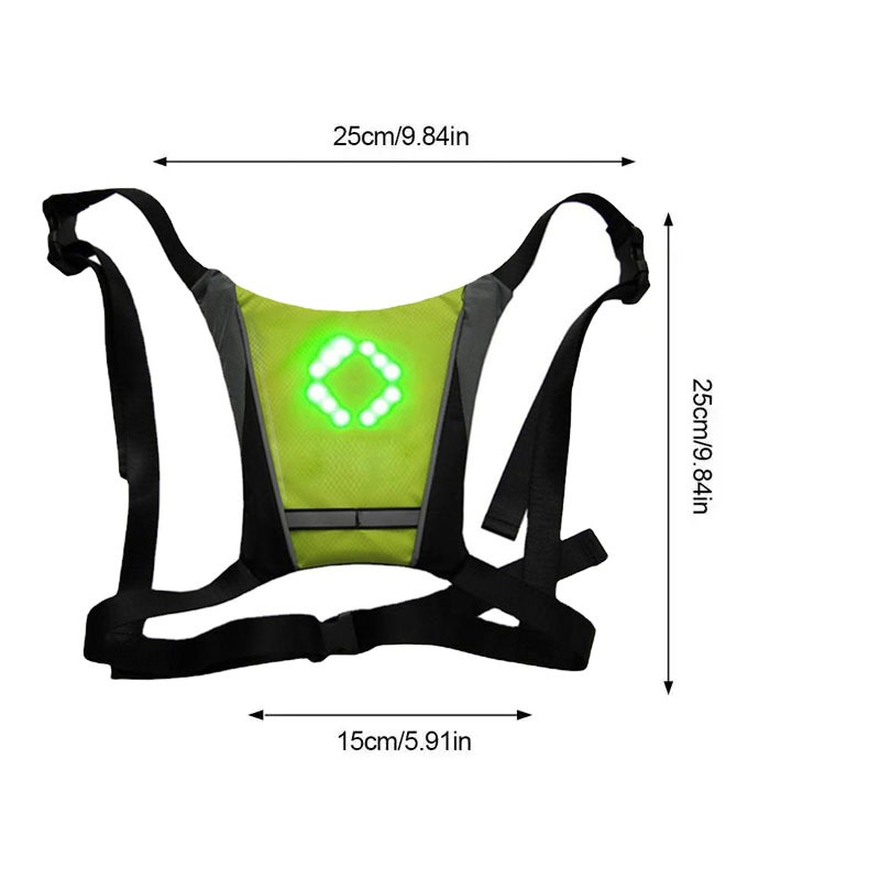 LED Remote Control Safety Vest - Cycling Visibility Gear avaliação e preço
