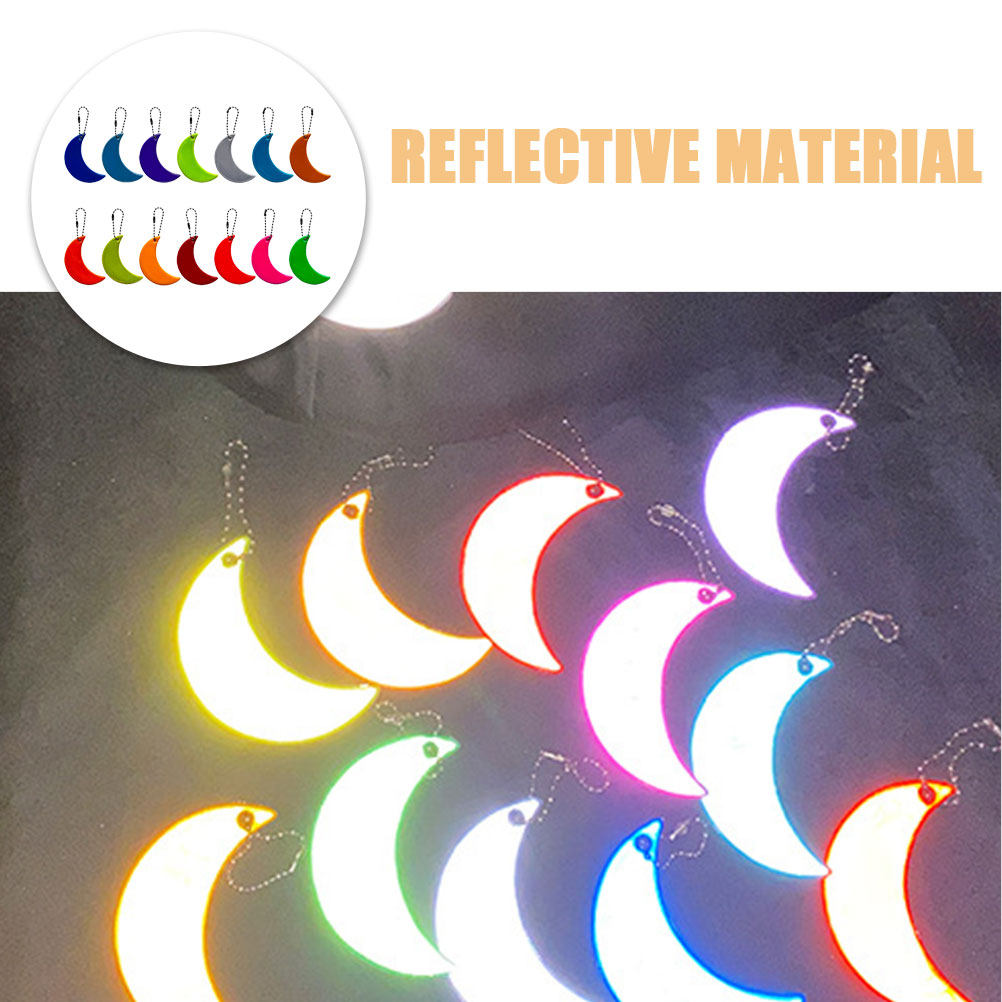 14Pcs Visible Moon Reflective  - Cycling Visibility Gear avaliação e preço