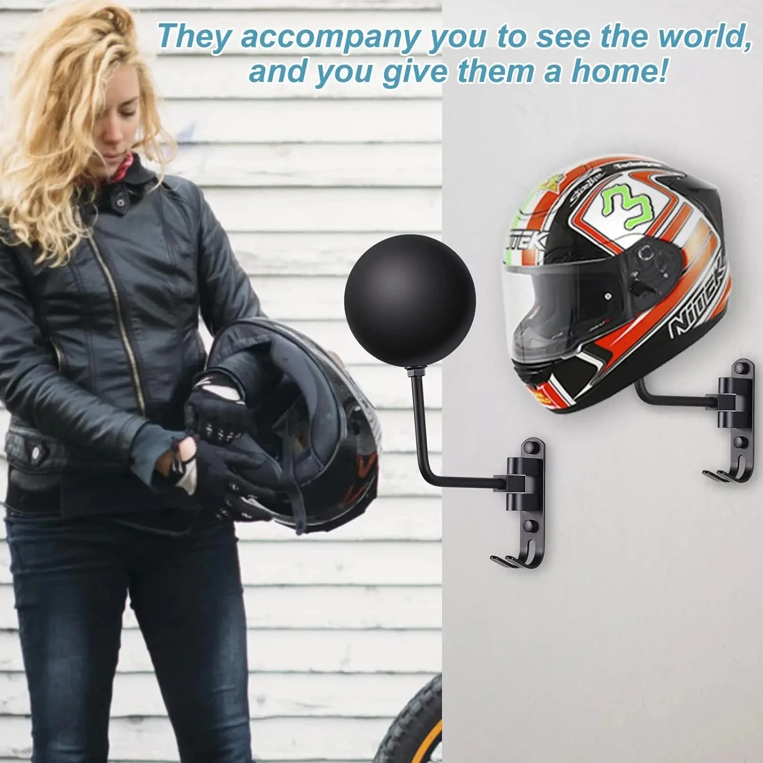 Wall Mount Motorcycle Helmet R - Cycling Gear Wall Mount avaliação e preço