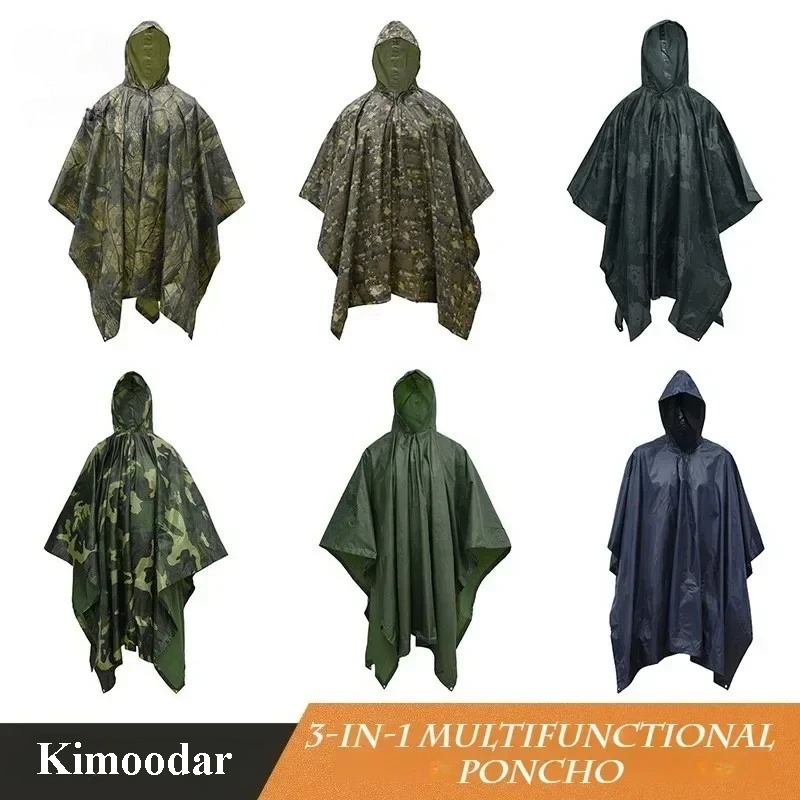 Tactical Camouflage Rain Ponch - Cycling Gear In Rain avaliação e preço