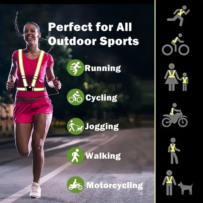 Reflective Vest Running Gear,  - Cycling Visibility Gear avaliação e preço