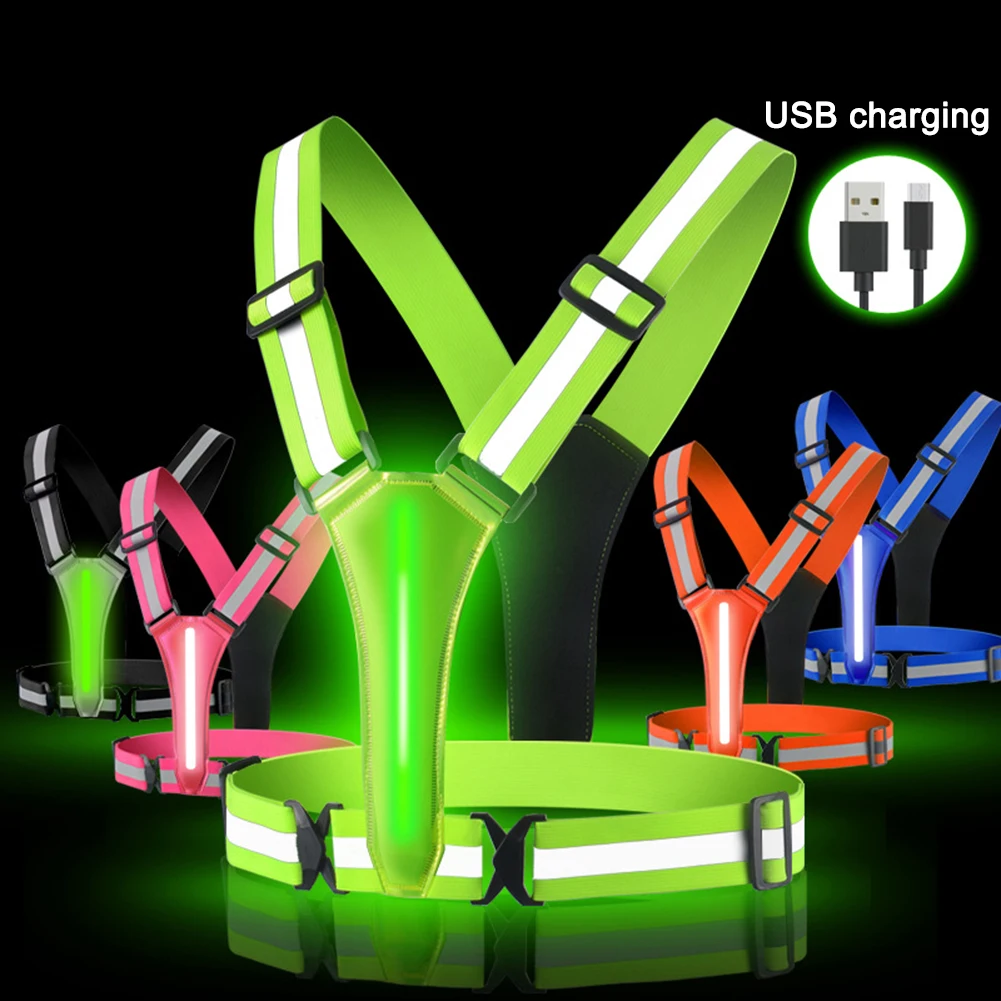 LED Running Vest USB Rechargea - Cycling Visibility Gear avaliação e preço