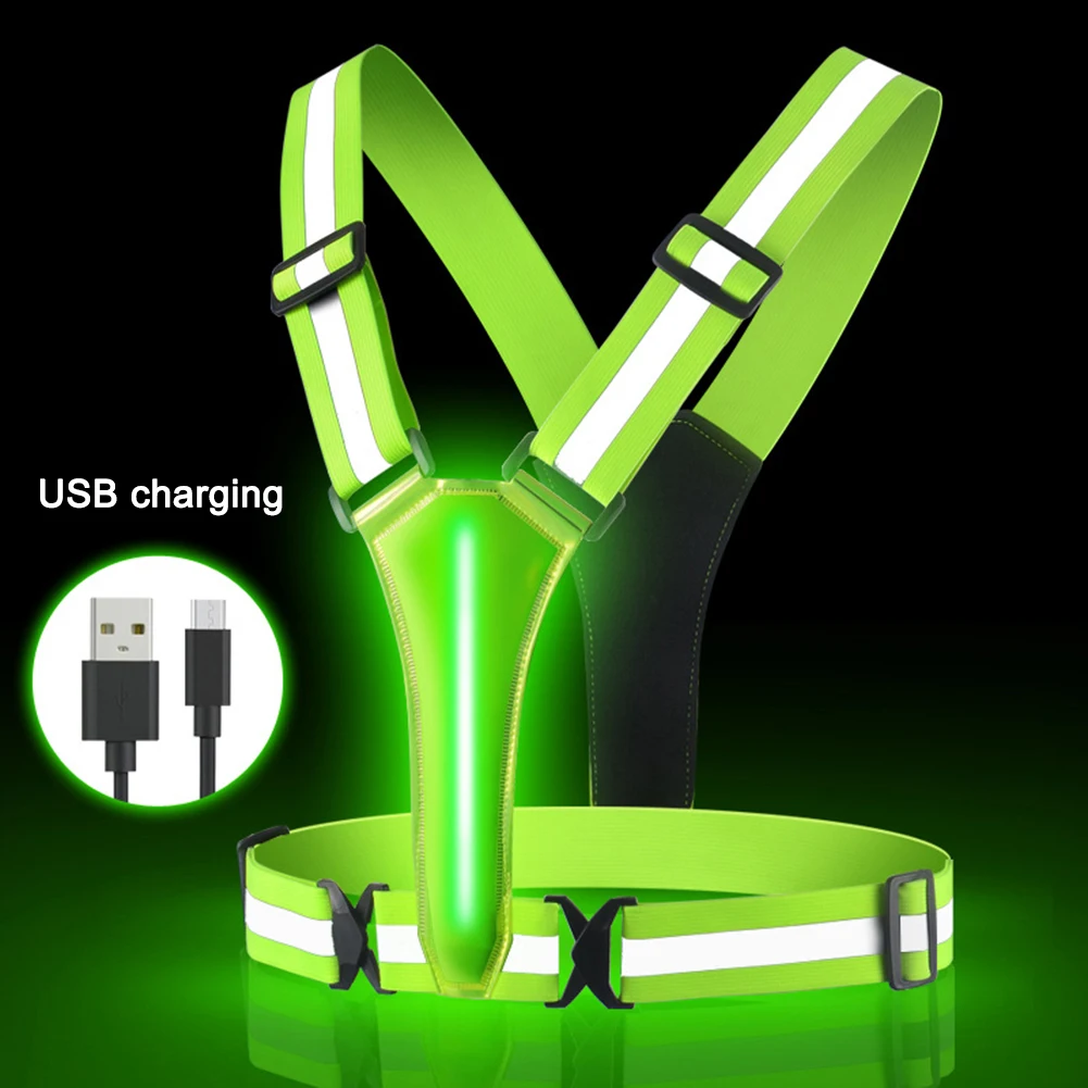 LED Running Vest USB Rechargea - Cycling Visibility Gear avaliação e preço