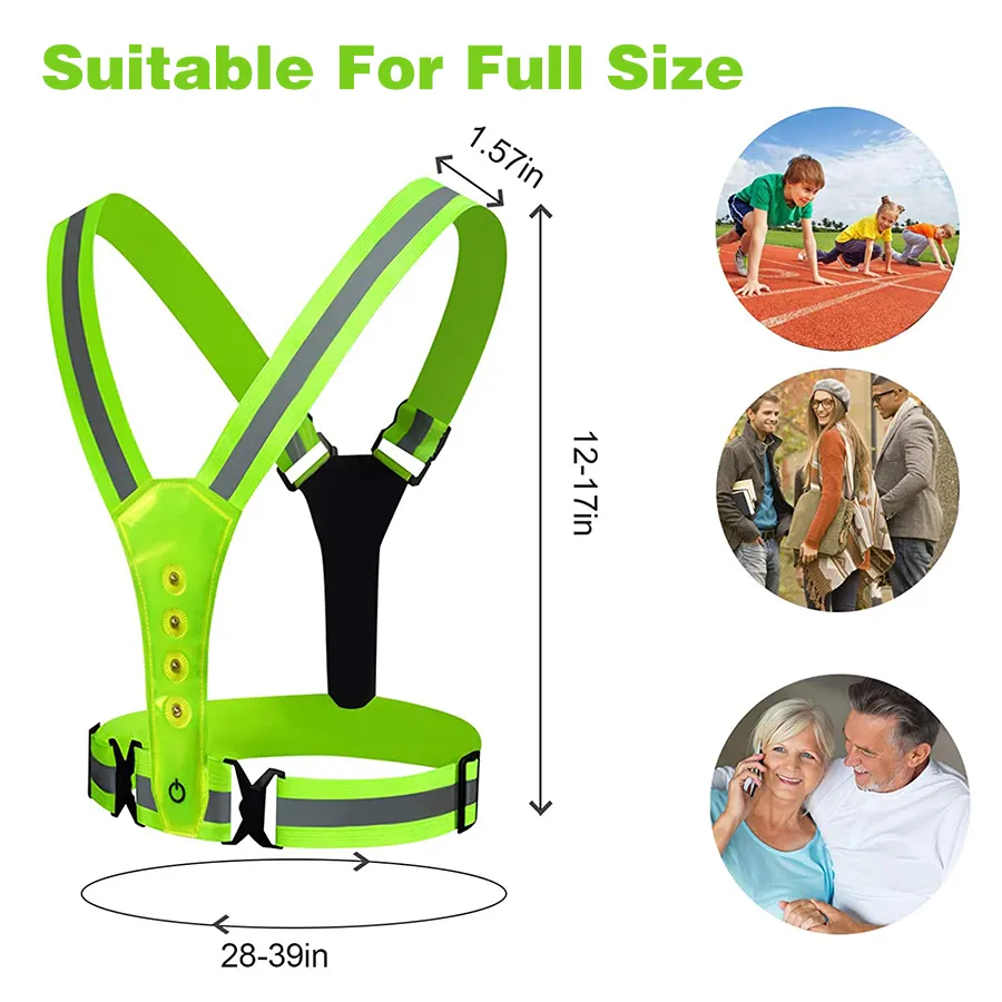Adjustable Lightweight Safety  - Cycling Visibility Gear avaliação e preço