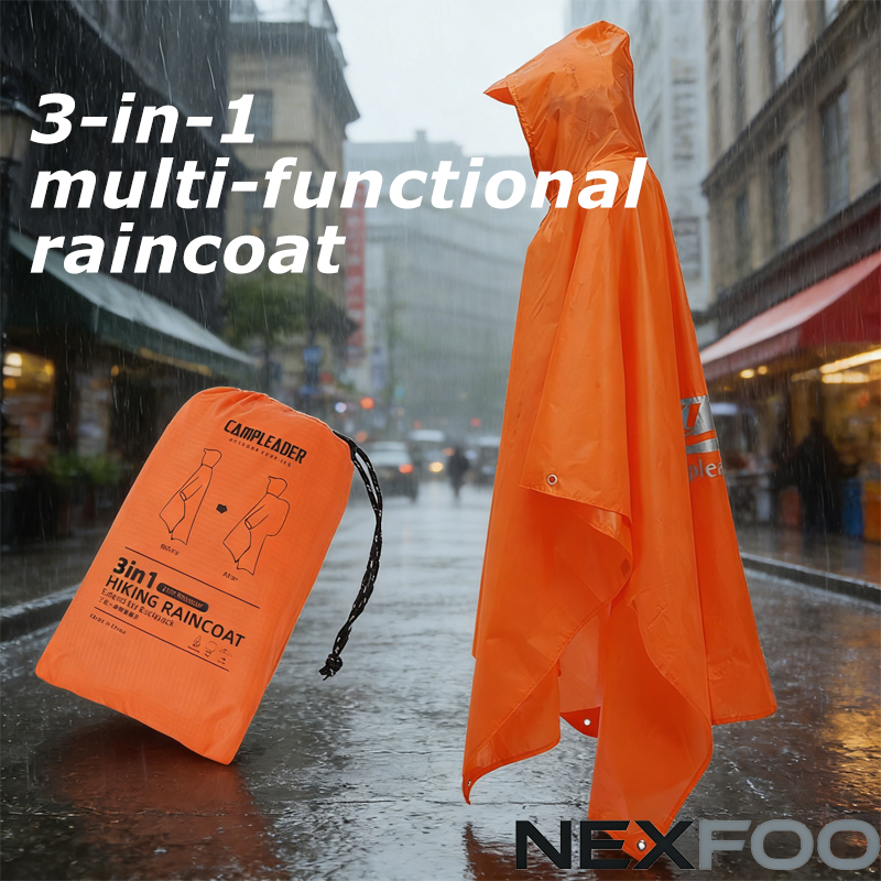 3-in-1 Lightweight Rain Poncho - Cycling Gear In Rain avaliação e preço