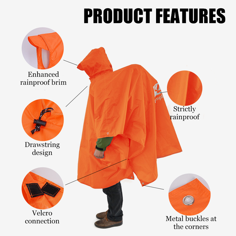 3-in-1 Lightweight Rain Poncho - Cycling Gear In Rain avaliação e preço