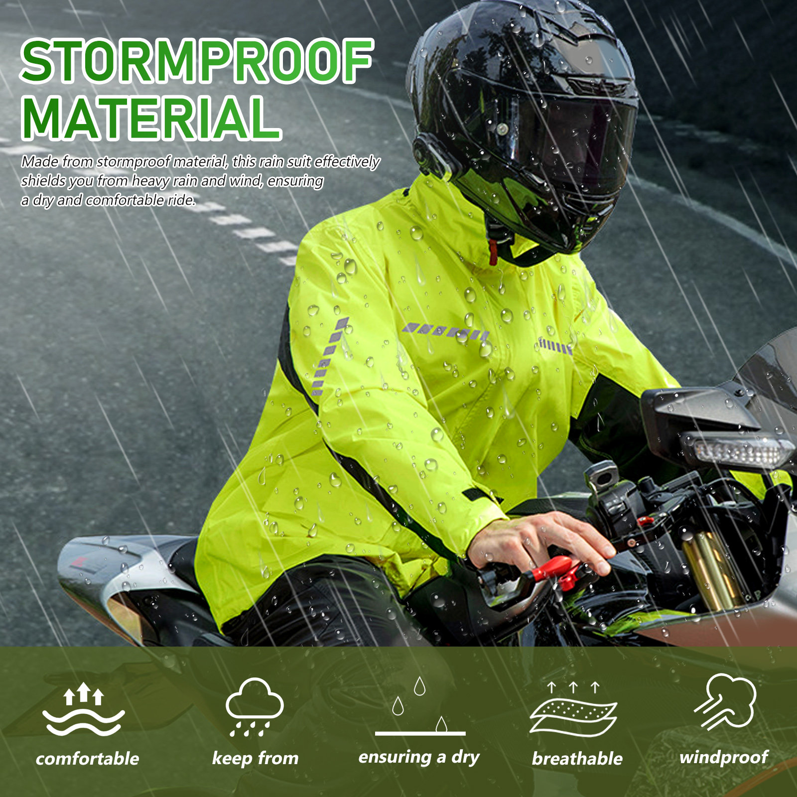 1Set Men Outdoor Cycling Rain  - Cycling Gear In Rain avaliação e preço