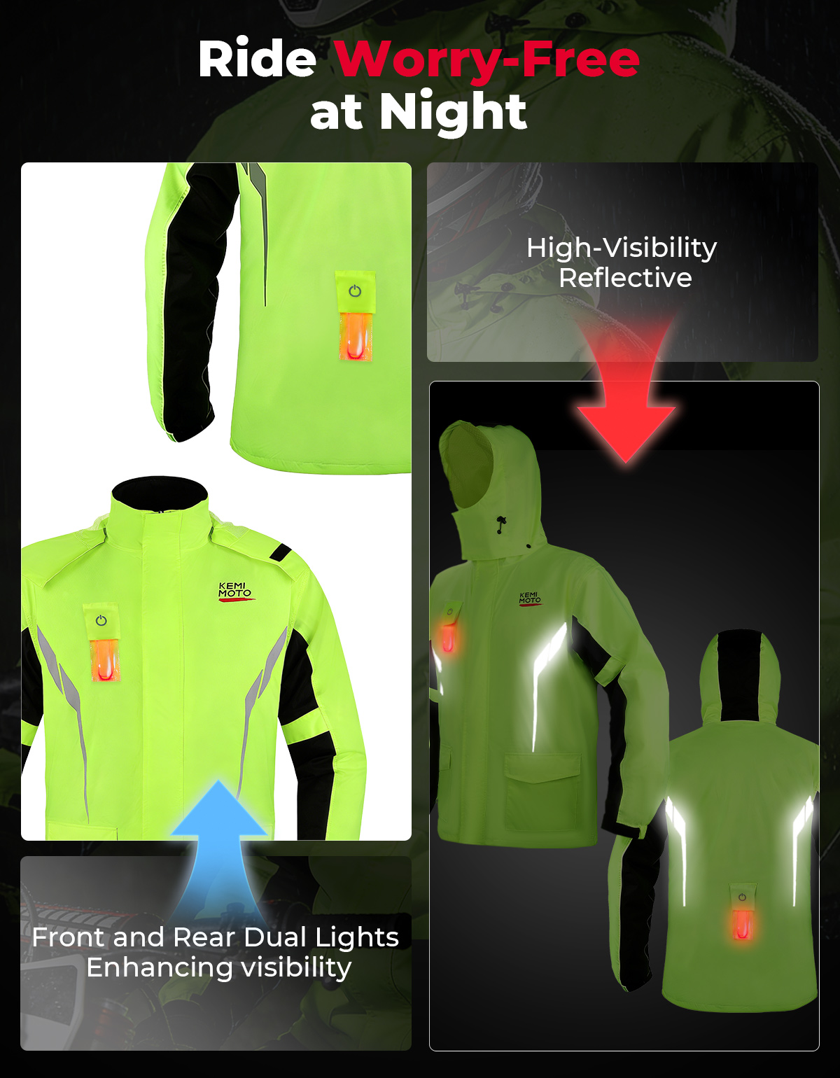 Waterproof Raincoat Set for Mo - Cycling Gear In Rain avaliação e preço