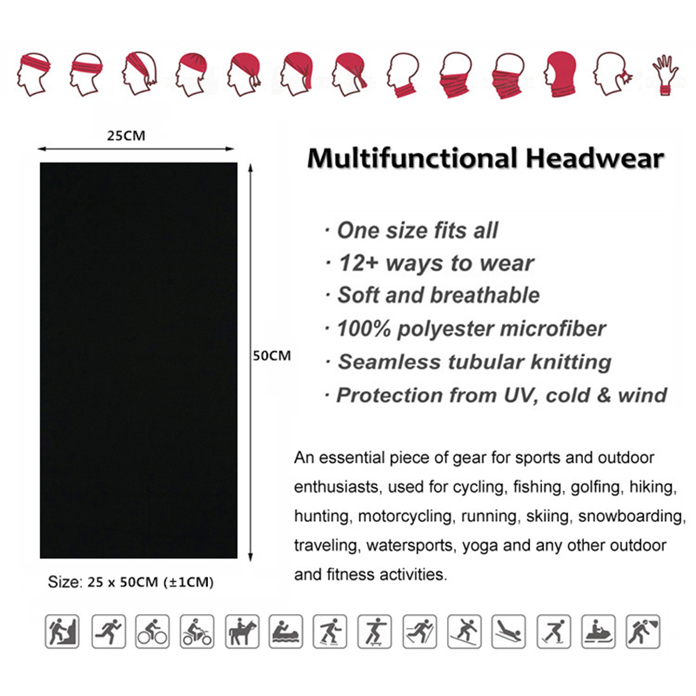 Seamless Solid Color Bandanas  - Cycling Gear Pas avaliação e preço