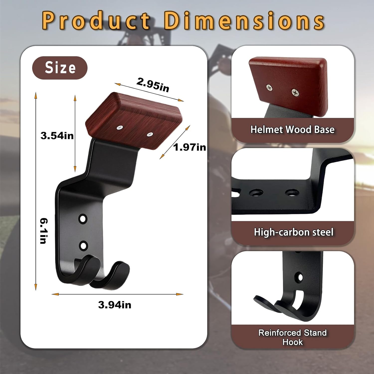 Motorcycle Helmet Holder Wall  - Cycling Gear Wall Mount avaliação e preço