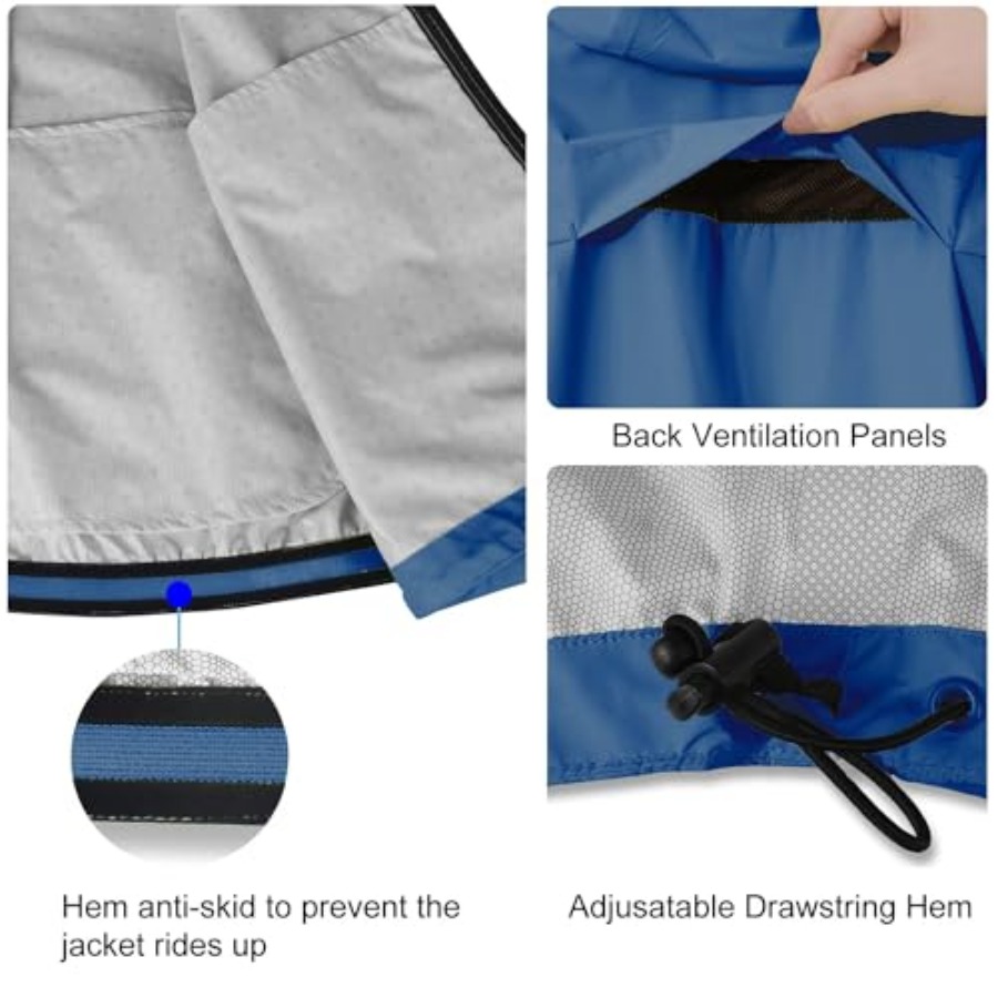 Men's Rain Jacket Waterproof W - Cycling Gear In Rain avaliação e preço